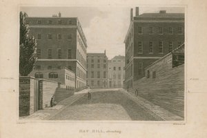 Aufsteigende Ansicht von Hay Hill, London von English School