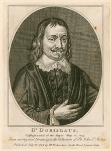 Ermordung von Dr. Isaac Dorislaus, Mai 1649 (Gravur) von English School