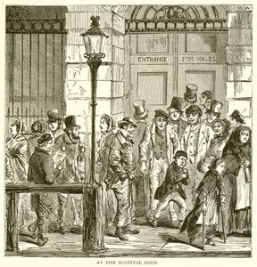 An der Tür des Krankenhauses von English School
