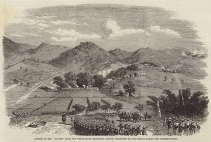 Angriff auf die "Braves" in der Nähe des Weißen Wolkenbergs, Kanton von English School