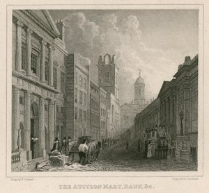 Auktionshaus, St Bartholomews Lane, London, und Bank von English School