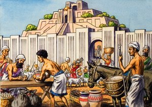 Aztekische Stadt Tenochtitlan von English School
