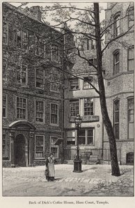 Rückseite von Dicks Coffee House, Hare Court, Temple von English School