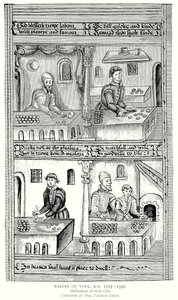 Bäcker von York, AD 1595-1596. Verordnungen ihrer Zunft (Gravur) von English School