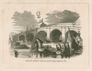 Ballonaufstieg bei der Eröffnung der neuen London Bridge von English School