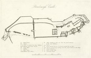 Bamborough Schloss (Stich)