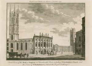 Bank of England, Ostflügel hinzugefügt von Sir Robert Taylor, 1765 von English School
