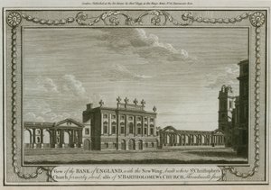 Bank of England, Westflügel hinzugefügt von Sir Robert Taylor, 1783 von English School