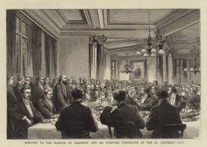 Bankett für den Marquis von Salisbury und Sir Stafford Northcote im St. Stephen