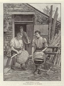 Korbmacher bei der Arbeit von English School