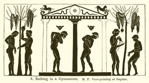 Baden in einem Gymnasium