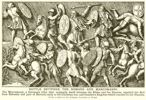 Schlacht zwischen den Römern und den Markomannen