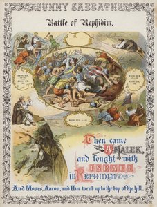 Schlacht von Rephidim (farbige Gravur)