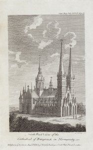 Kathedrale von Bayeux, Normandie, 1819 von English School