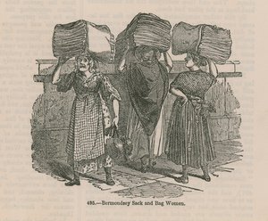Bermondsey Sack- und Taschenfrauen von English School