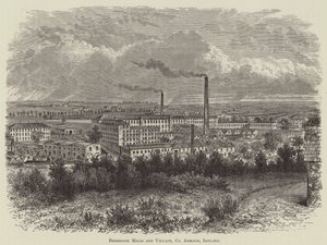 Bessbrook Mills und Dorf, County Armagh, Irland von English School