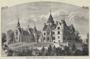 Bestwood Lodge, bei Nottingham (Gravur) von English School