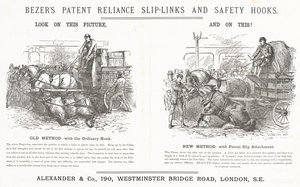 Bezers Patent Reliance Slip-Links und Sicherheitshaken