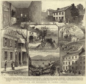Geburtsort und Wohnsitze von Thomas Carlyle von English School