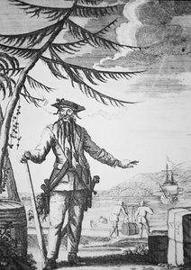 Blackbeard der Pirat (Gravur)
