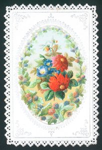 Brombeeren und Blumen, Karte von English School