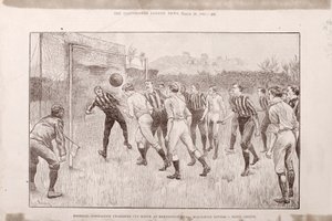 Blackburn Rovers gegen Nottingham County im Kennington Oval, aus The Illustrated Sporting and Dramatic News, 23. März 1891