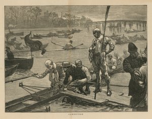 Bootsrennen auf dem Fluss Cam in Cambridge von English School
