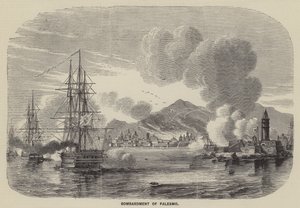Bombardierung von Palermo (Gravur) von English School