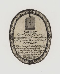 Buchhändler, Robert Viney, Visitenkarte von English School