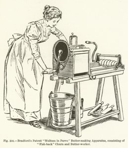 Bradfords Patent Multum in Parvo Butterherstellungsapparat von English School