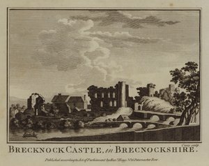 Brecknock Castle in Brecknockshire (Stich) von English School
