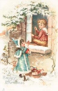 Britische Weihnachtskarte von English School