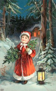 Britische Weihnachtskarte von English School