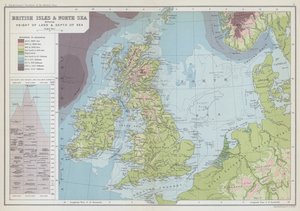 Britische Inseln und Nordsee, Höhe des Landes und Tiefe des Meeres