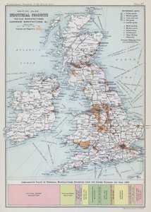 Industrielle Produkte der britischen Inseln, Textilherstellung, Eisenwarenherstellung usw.