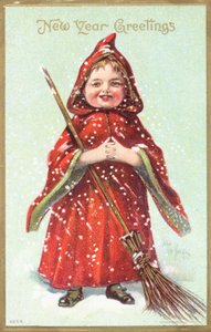 Britische Neujahrskarte von English School