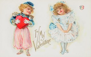 Britische Valentinskarte von English School