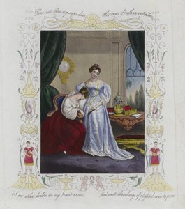 Britische Valentinskarte mit einem Bild von zwei Frauen