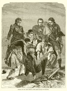 Begräbnis von Sir John Moore nach der Schlacht von Corunna von English School