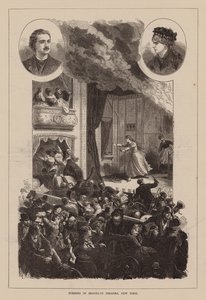 Brand des Brooklyn Theaters, New York von English School
