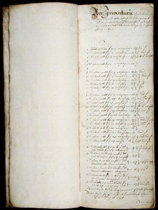 Bursars langes Buch, beginnend 1655 von English School