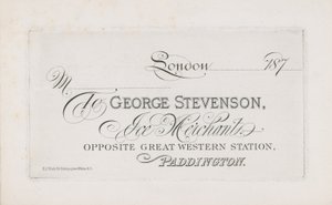 Visitenkarte für George Stevenson von English School