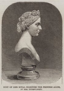 Büste Ihrer Königlichen Hoheit Prinzessin Alice, von Mrs. Thornycroft von English School