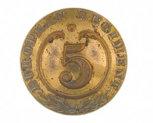 Knopf, andere Ränge, 5. Bengalisches Europäisches Regiment, 1858-1860
