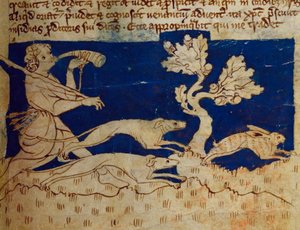 Jagd Szene, aus Bestiarium