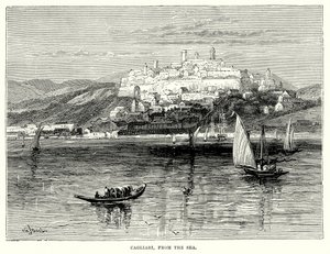 Cagliari vom Meer aus von English School