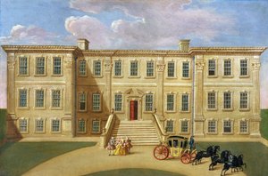 Calke Hall, Derbyshire, der Sitz von Sir Henry Harpur, Baronet, ca. 1734