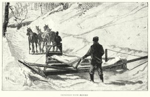 Kanadischer Schneepflug (Gravur) von English School