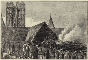Die Kathedrale von Canterbury nach dem jüngsten Brand