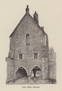 Canterbury: Die Grauen Brüder (Lithografie) von English School